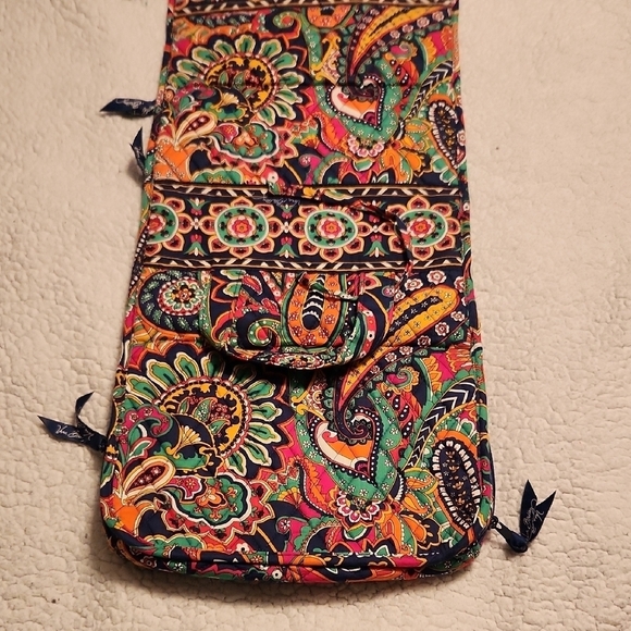 Vera Bradley Neon Paisley Floral Print Makeup Travel Hanging Bag - Picture 10 of 14